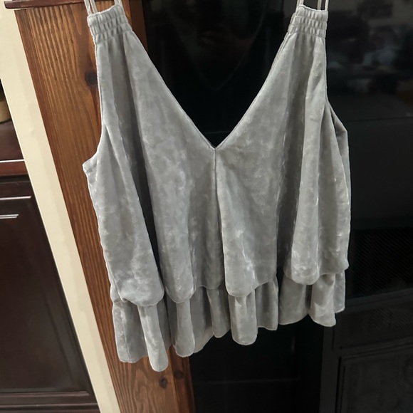 Aerie Gray Layered Camisole Top - Picture 6 of 9